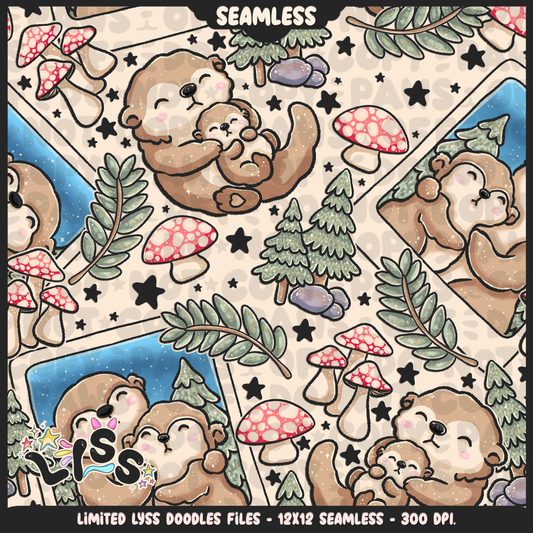 2024 - Lyss Doodles - Seamless - Mains - Woodland Animals -  24LD082