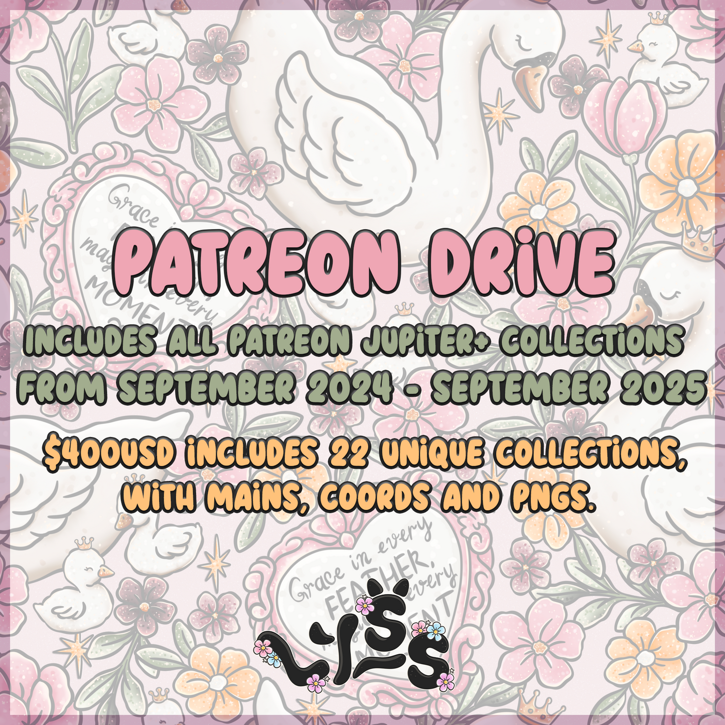2025 - Lyss Doodles - BUNDLES - Patreon Jupiter+ Bundle September 2024-September 2025.