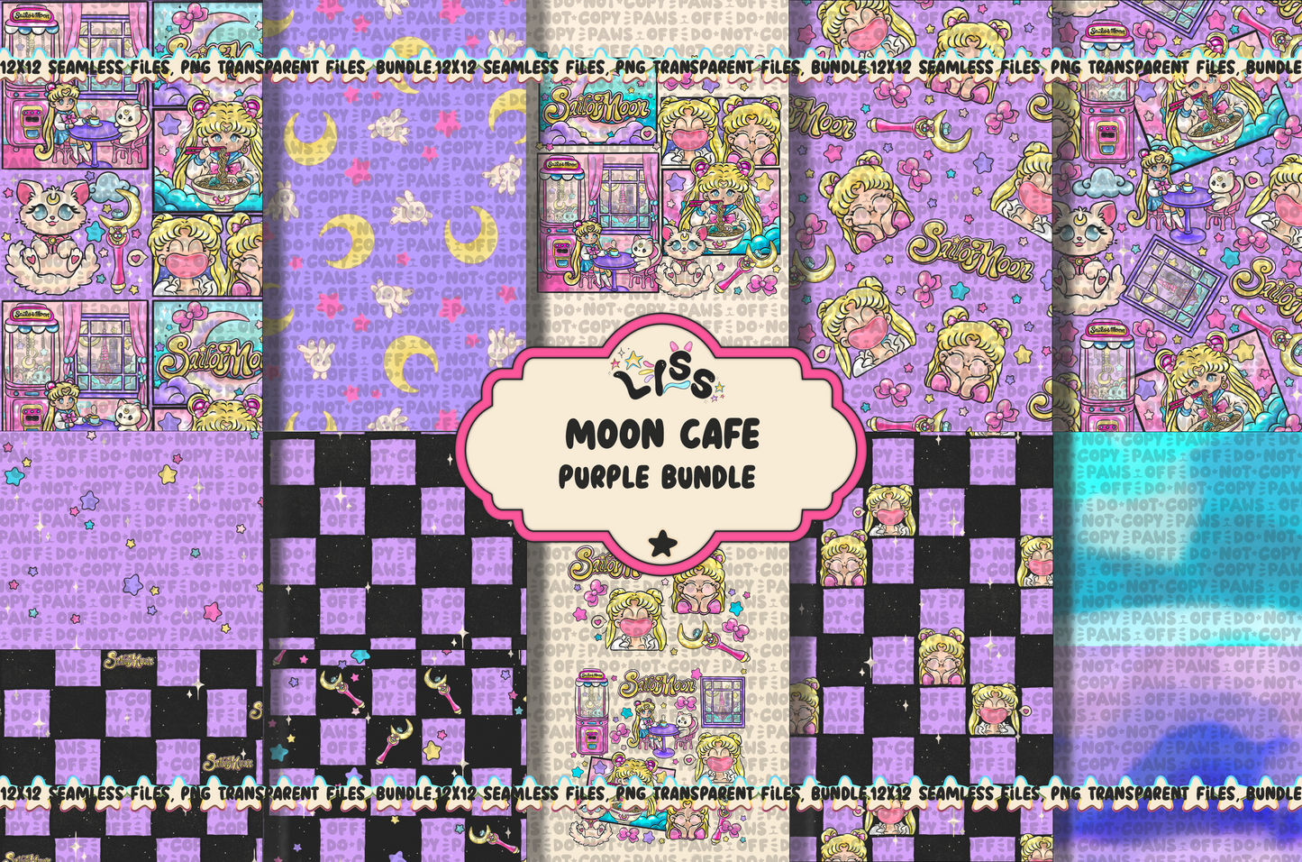 2024 - Lyss Doodles - Seamless - BUNDLES - Moon Cafe