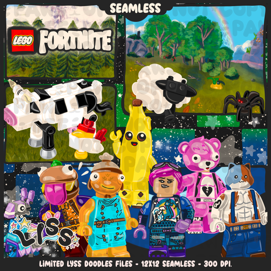 2024 - Lyss Doodles - Seamless - Fort Battle - Blocks - SEMI - EXCLUSIVES