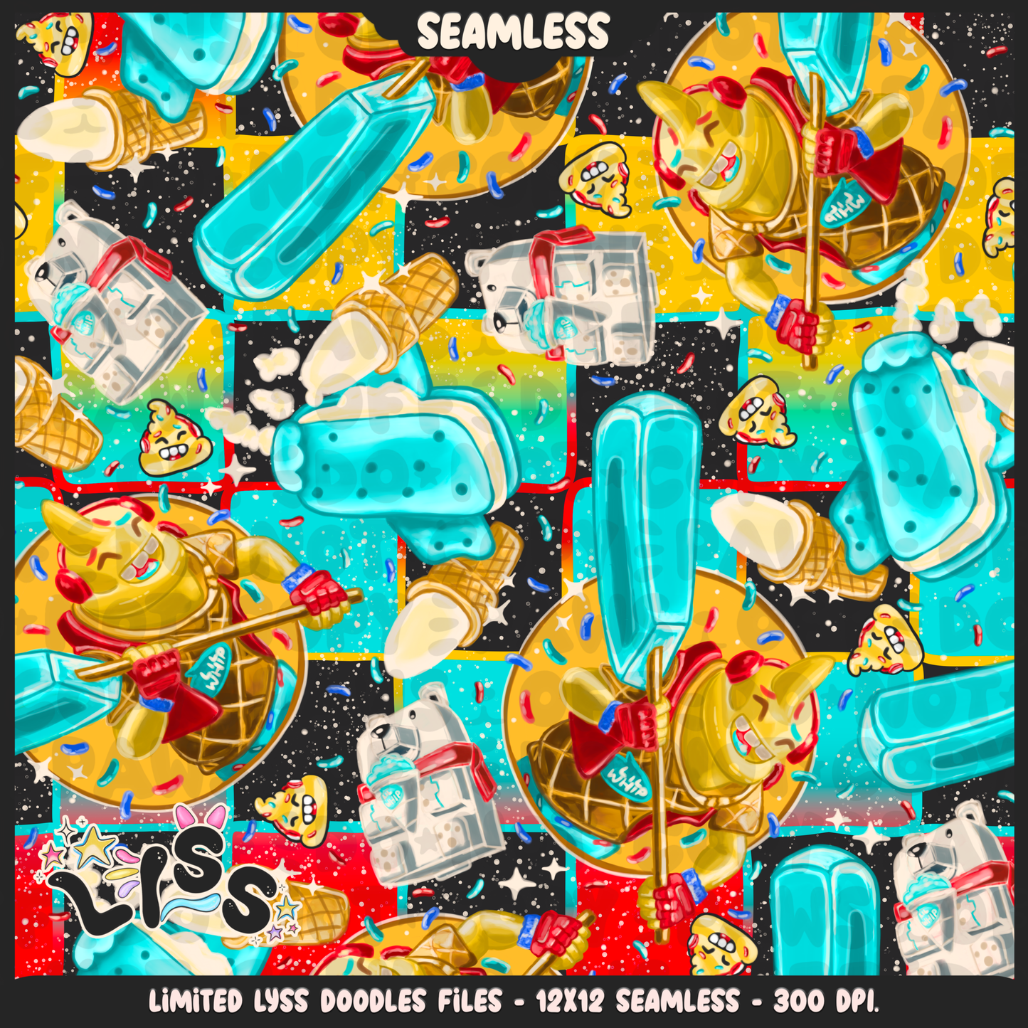 2024 - Lyss Doodles - Seamless - Mains - Fort Battle - SEMI - EXCLUSIVES