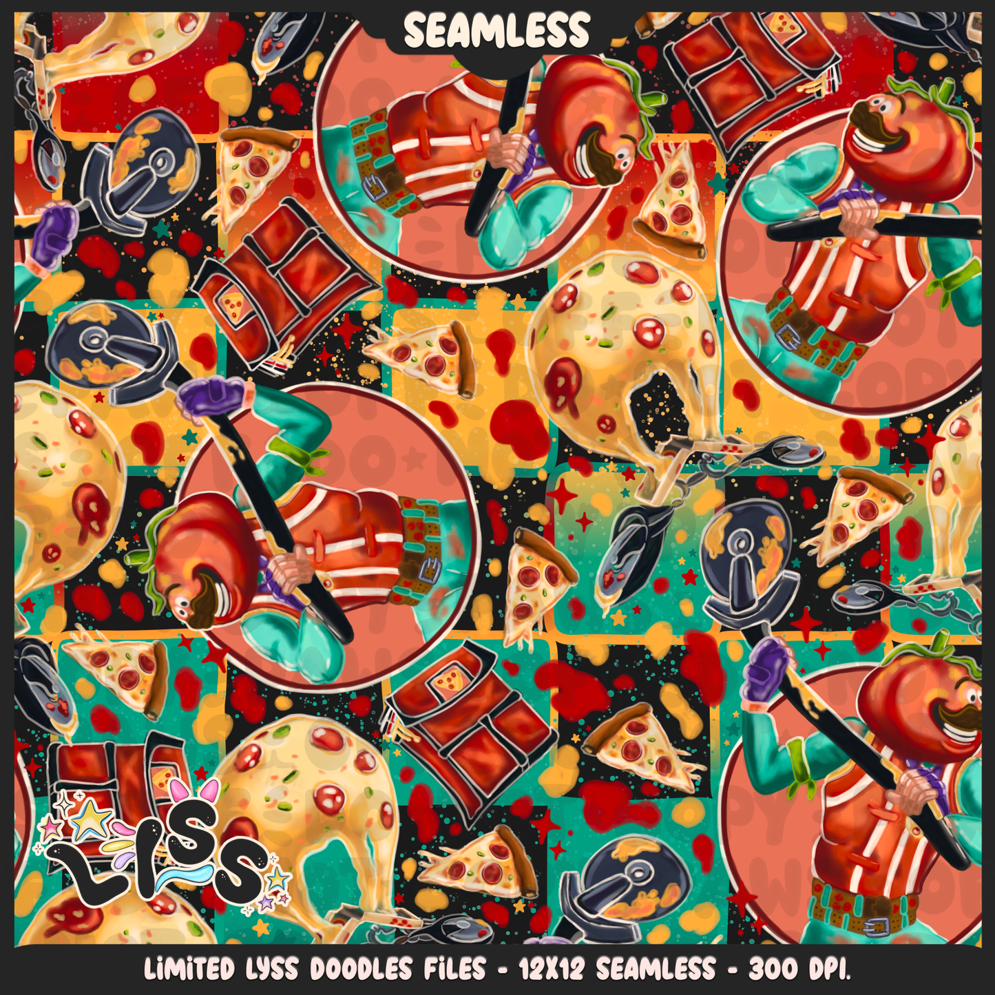 2024 - Lyss Doodles - Seamless - Mains - Fort Battle - SEMI - EXCLUSIVES