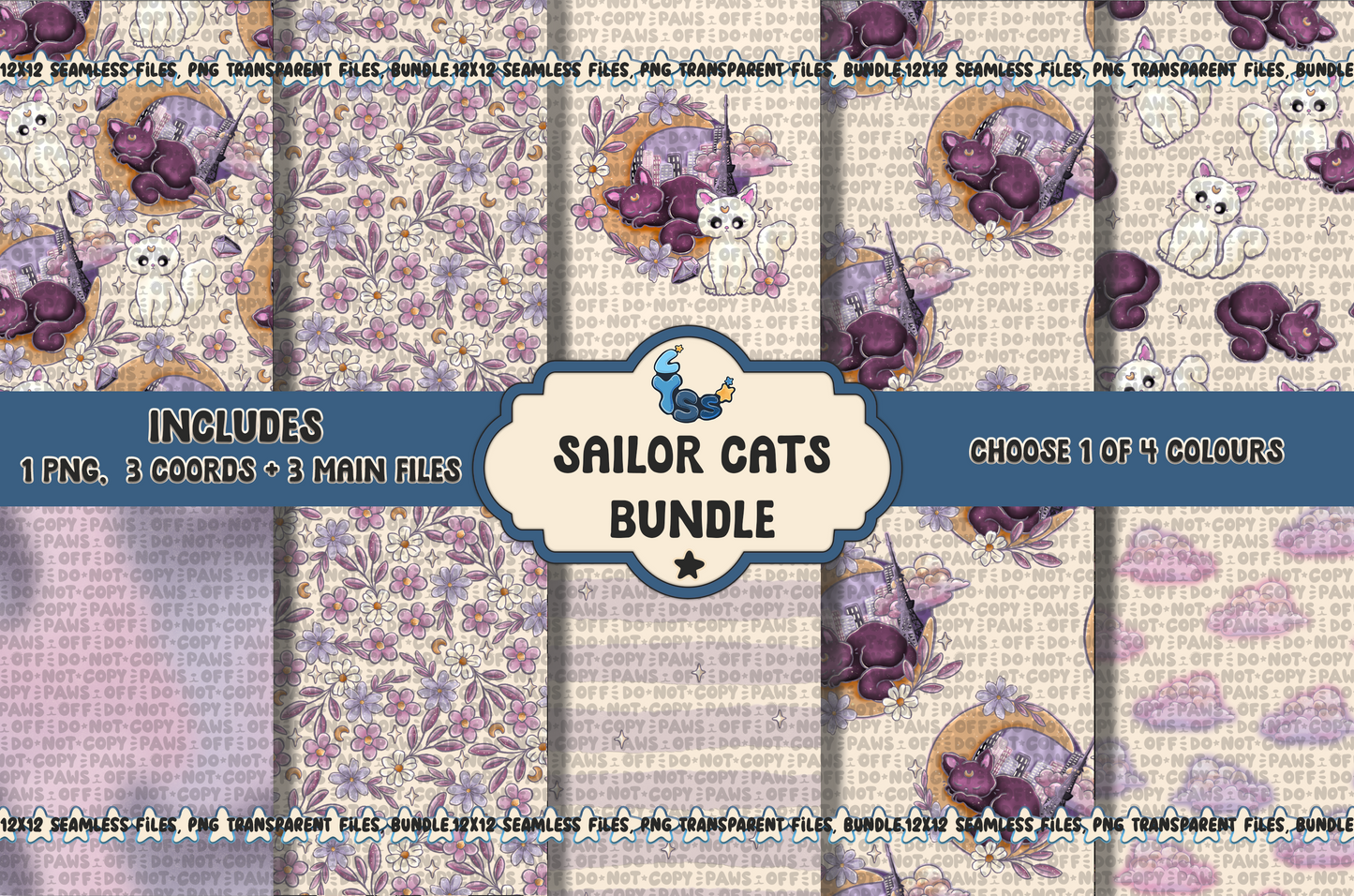2025 - Lyss Doodles - BUNDLES - Colour Collab - Moon Kitties - 25LD003
