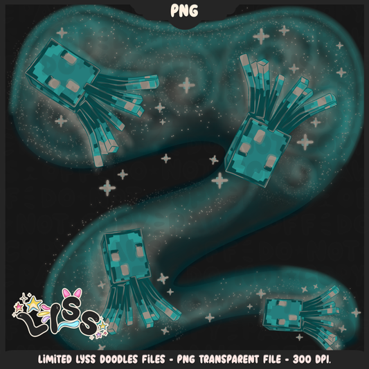 2023 - Lyss Doodles -  PNG Files - Block Game - Ocean - 23LD021