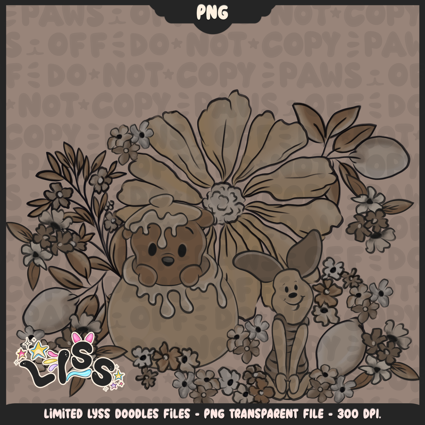 2024 - Lyss Doodles -  PNG Files - Beige Characters - 24LD014