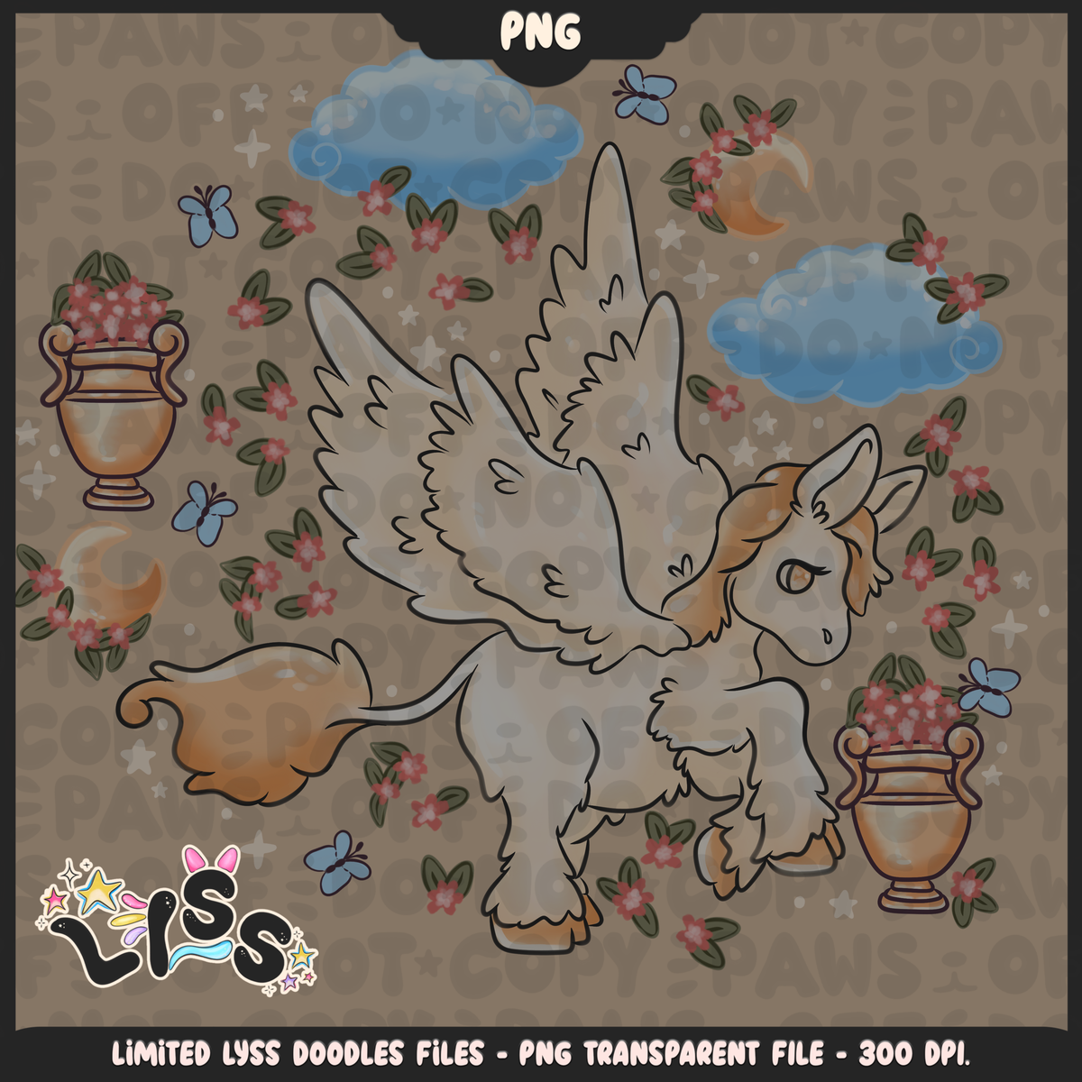 2024 - Lyss Doodles -  PNG Files - Summer Pegasus - 24LD031