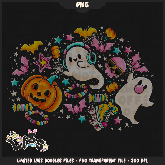 2024 - Lyss Doodles -  PNG Files - Nostalgic Halloween - 24LD050