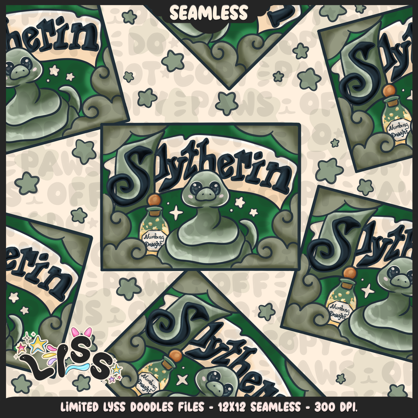 2024 - Lyss Doodles - Seamless - Mains - HP Pride - Slyth - 24LD033