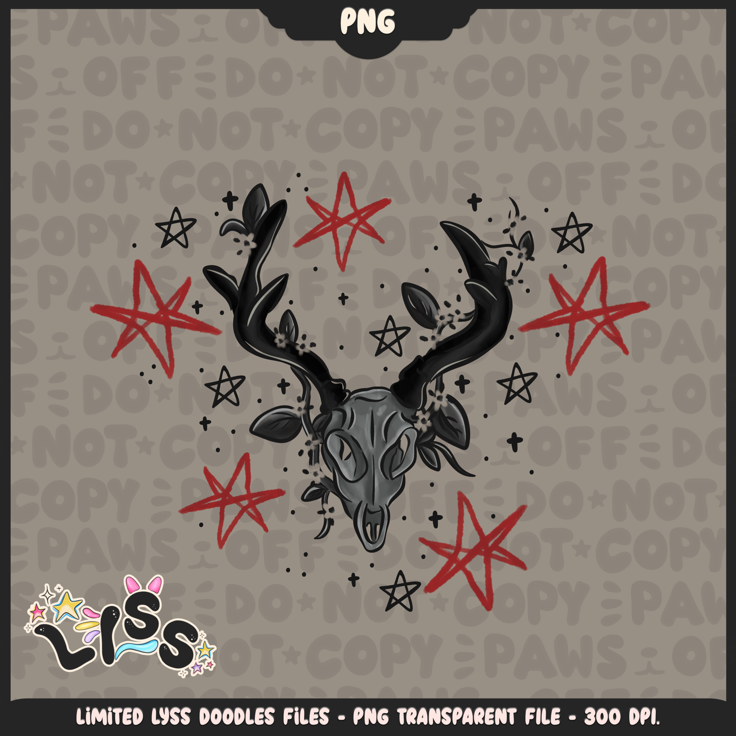 2024 - Lyss Doodles -  PNG Files - SCREAMO COLLAB - 24LD038