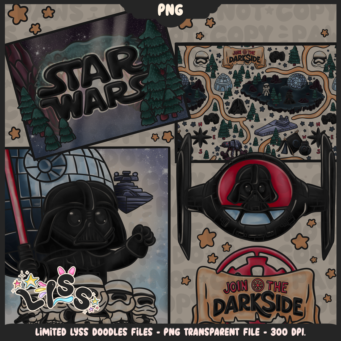 2024 - Lyss Doodles -  PNG Files - May the Fourth Event - Sith Adventure - 24LD045