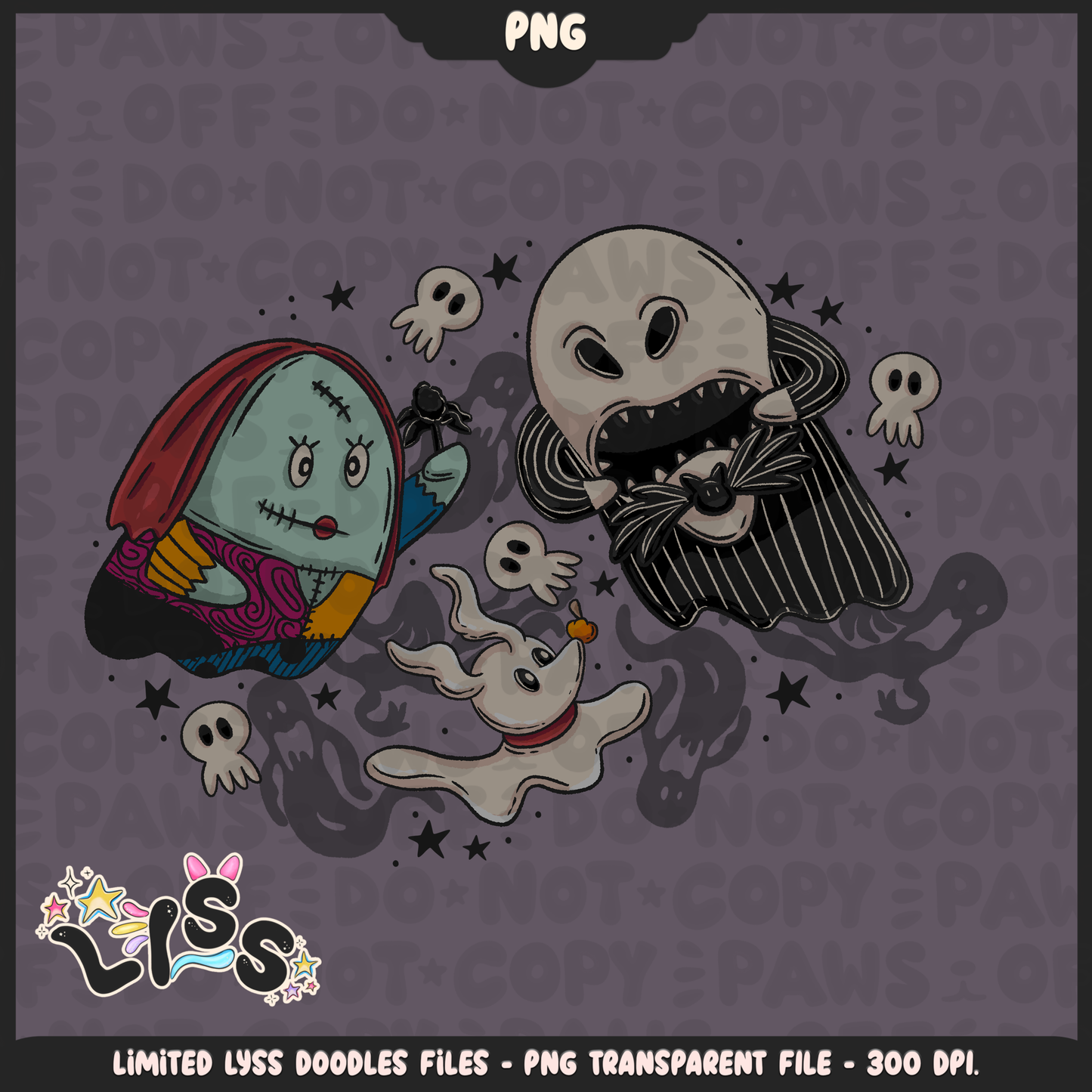 Lyss Doodles - Seamless - PNG - Mystery Files - #1