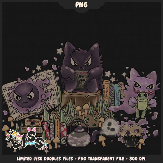 2024 - Lyss Doodles -  PNG Files - Cottagecore Gasly Evolutions - 24LD015