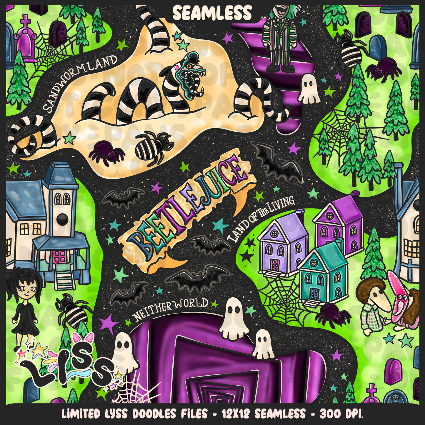 2024 - Lyss Doodles - Seamless - Mains - Beetle x Love kyr Collab - 24LD052