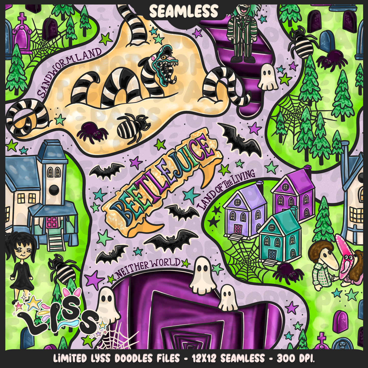 2024 - Lyss Doodles - Seamless - Mains - Beetle x Love kyr Collab - 24LD052