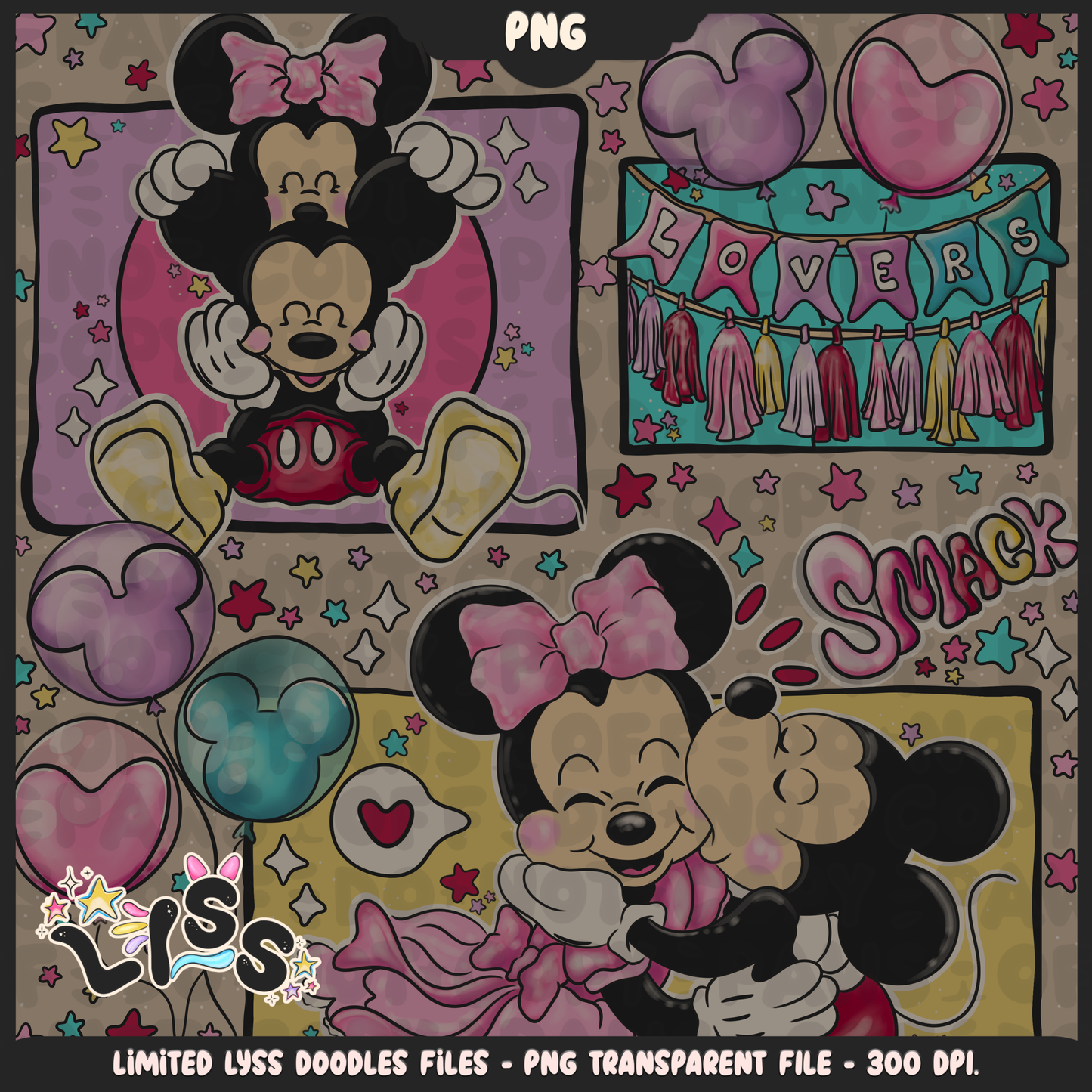 2023 - Lyss Doodles -  PNG Files - Lovers - 23LD018
