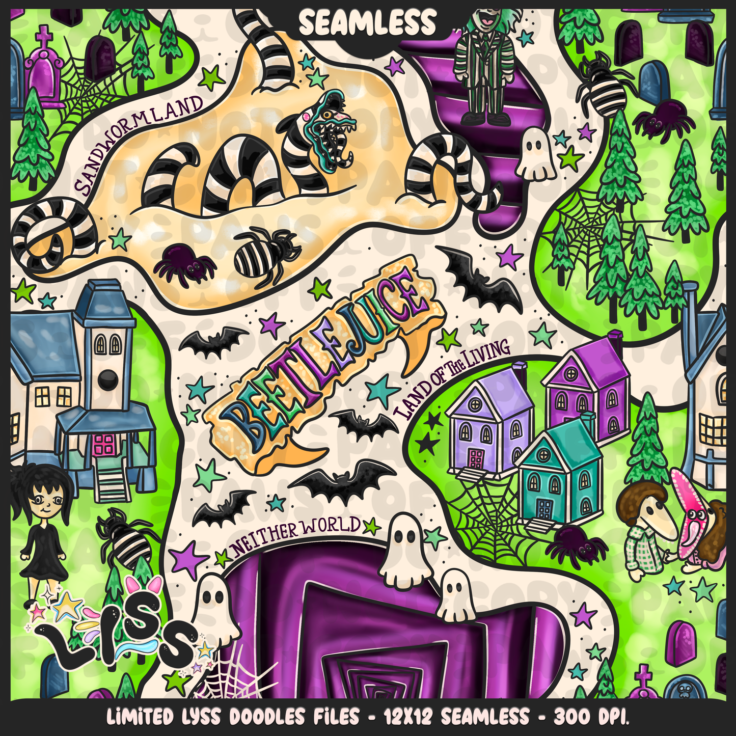 2024 - Lyss Doodles - Seamless - Mains - Beetle x Love kyr Collab - 24LD052