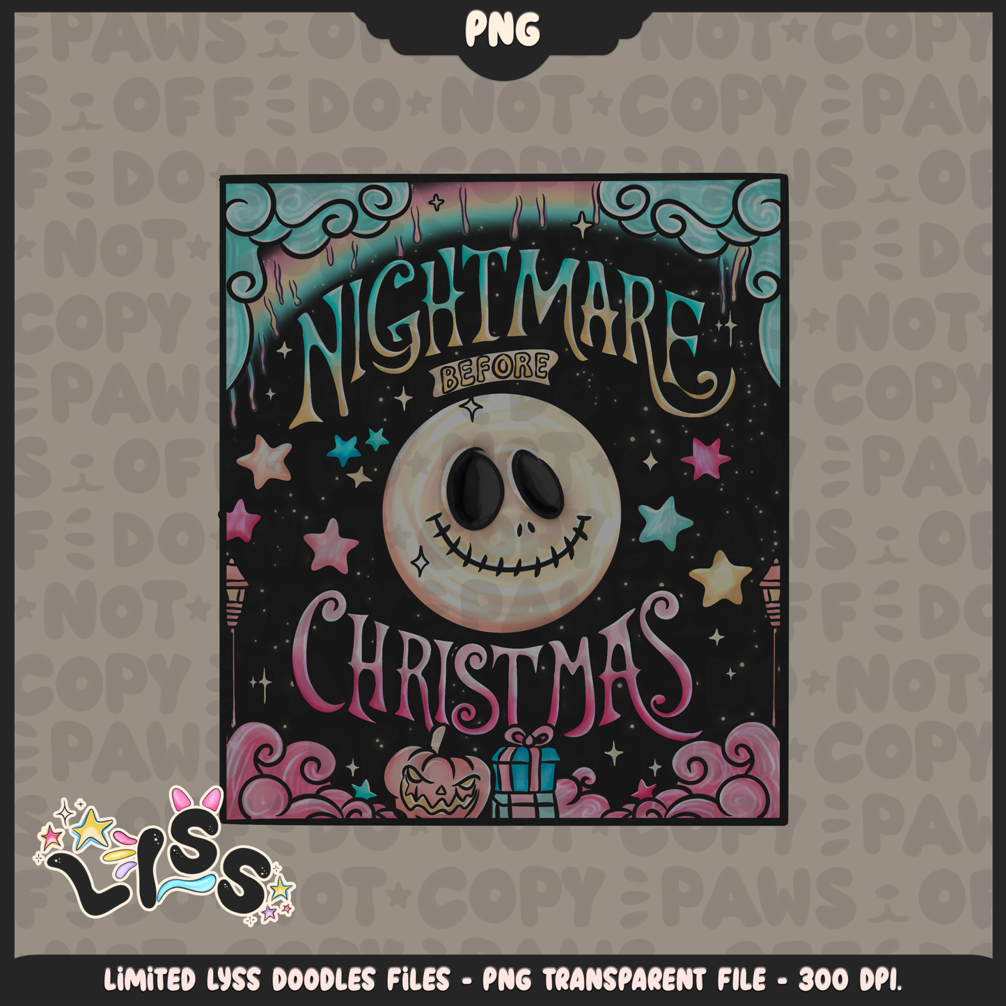 2024 - Lyss Doodles -  PNG Files - Celestial Nightmare - 24LD036