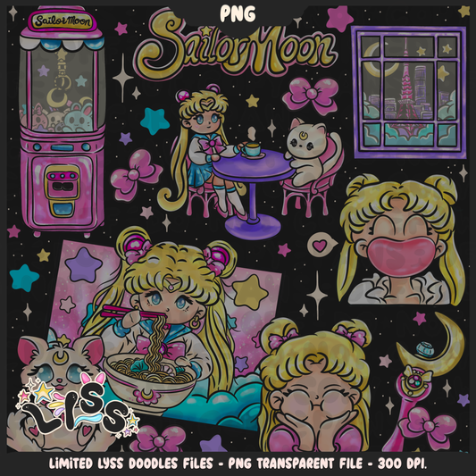 2024 - Lyss Doodles -  PNG Files - Moon Cafe