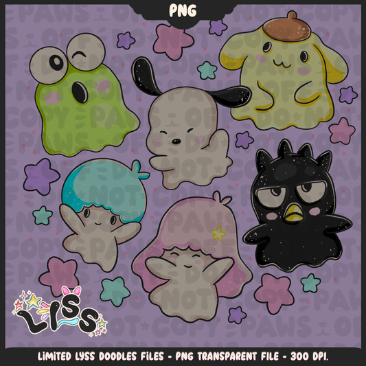 Lyss Doodles - Seamless - PNG - Mystery Files - #3