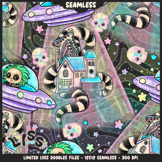 2024 - Lyss Doodles - Seamless - Mains - Beetle x Love kyr Collab - UFO - 24LD054