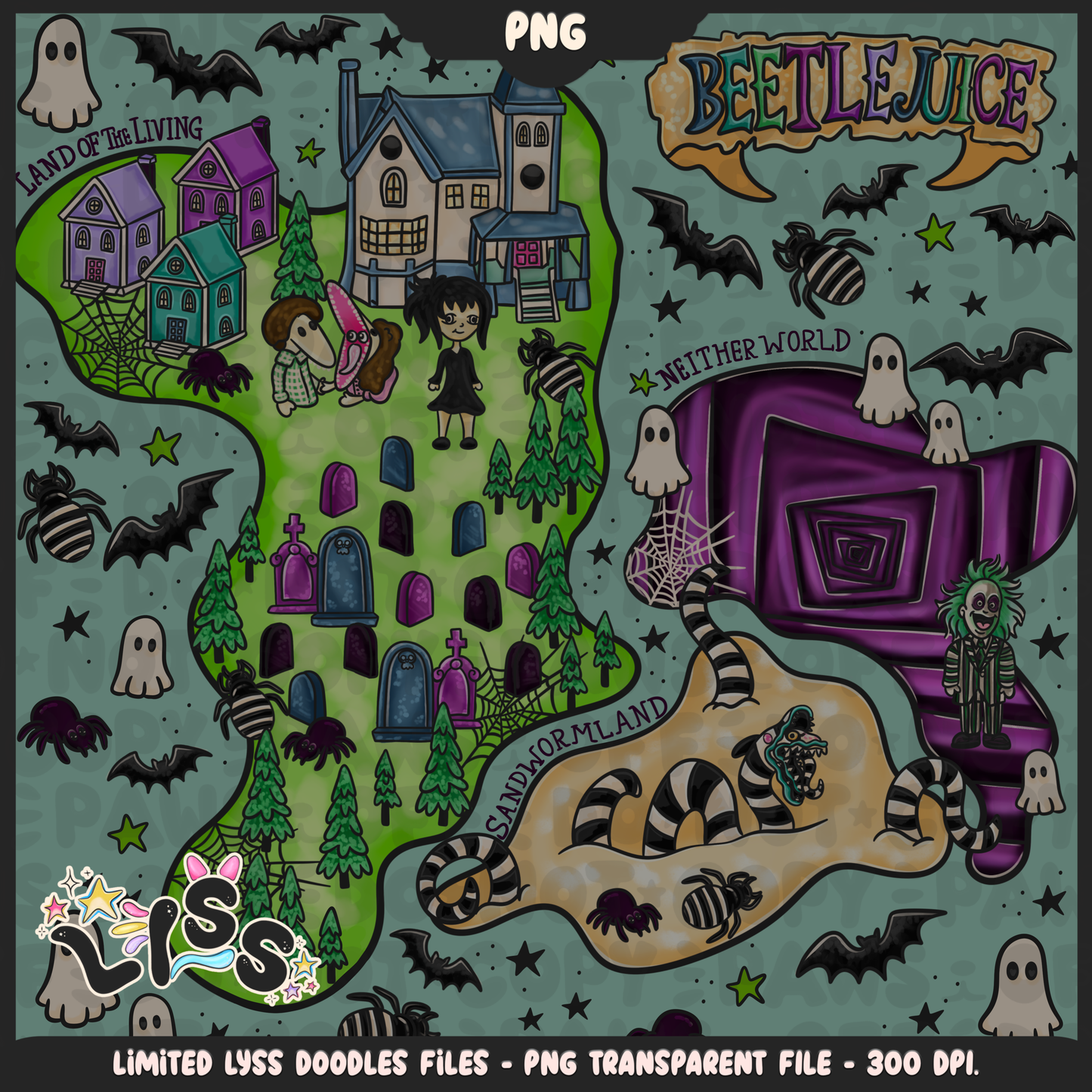 2024 - Lyss Doodles -  PNG Files - Beetle x Love kyr Collab - Coffin - 24LD052