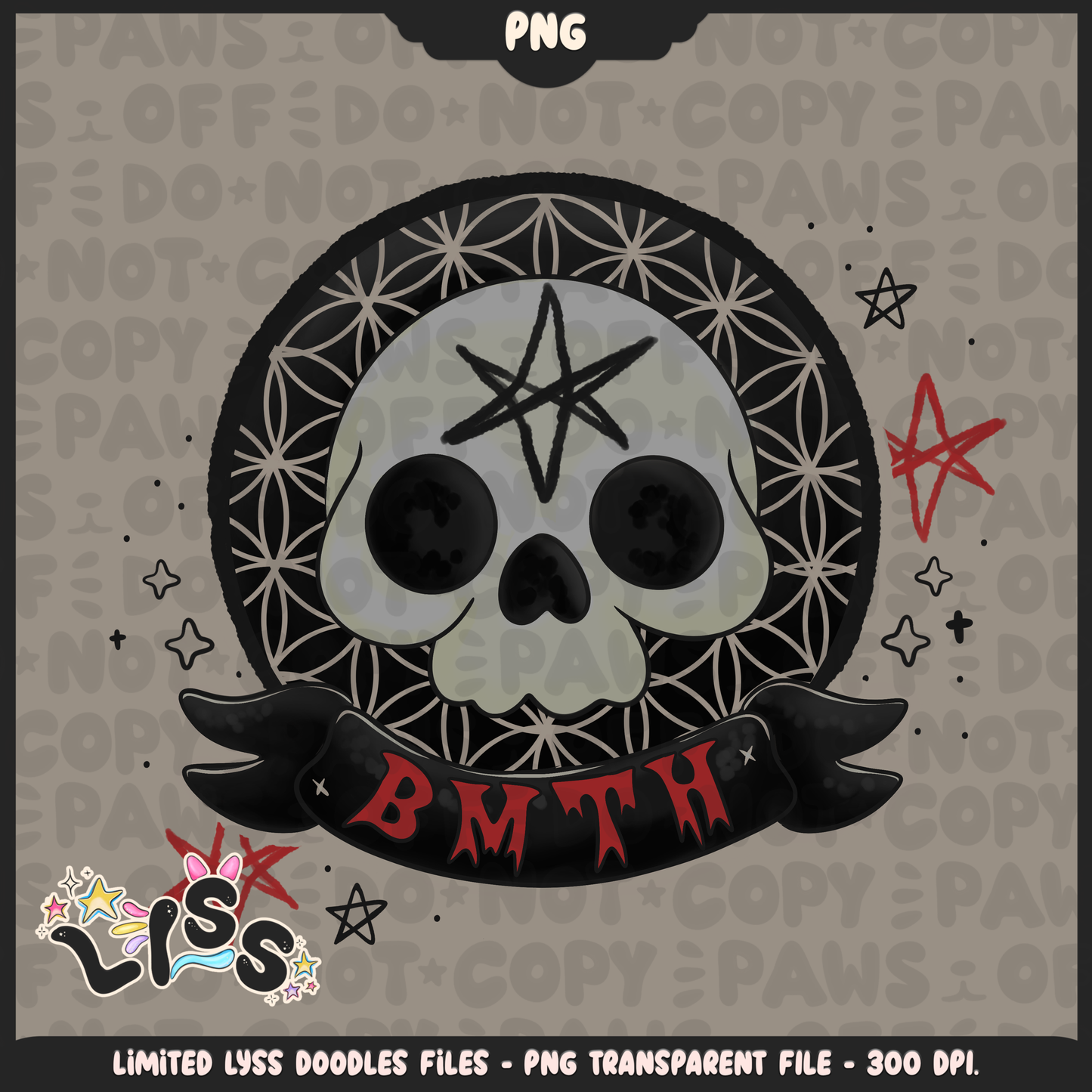 2024 - Lyss Doodles -  PNG Files - SCREAMO COLLAB - 24LD038