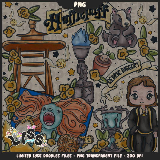 2024 - Lyss Doodles -  PNG Files - HP Pride - Huffle - 24LD032