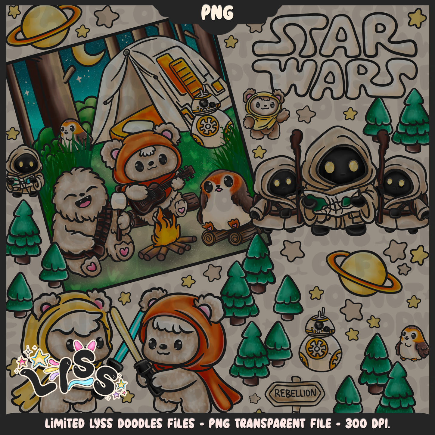 2024 - Lyss Doodles -  PNG Files - May the Fourth Event - Adventure Wars - 24LD043