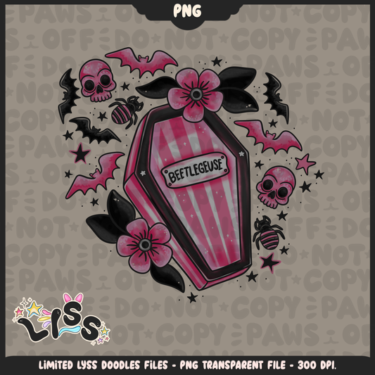 2024 - Lyss Doodles -  PNG Files - Beetle x Love kyr Collab - Coffin - 24LD053