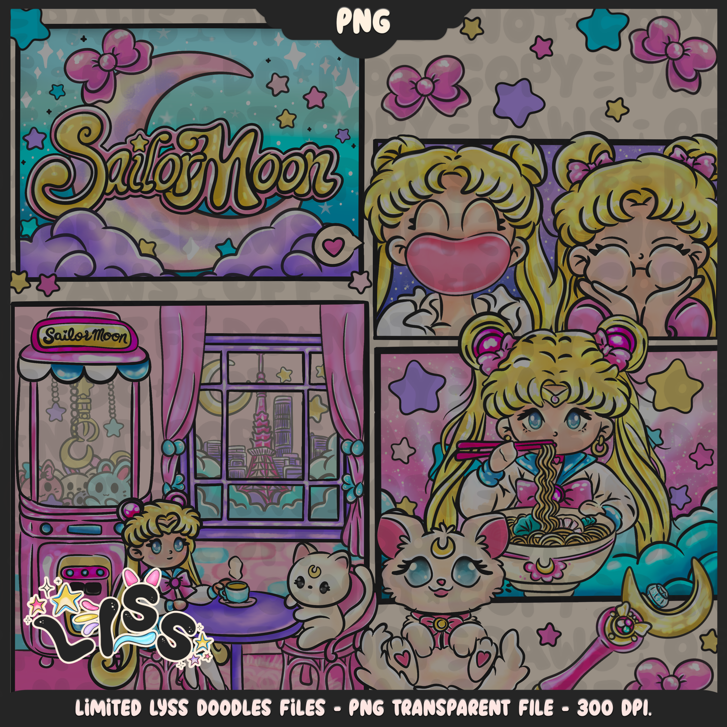 2024 - Lyss Doodles -  PNG Files - Moon Cafe