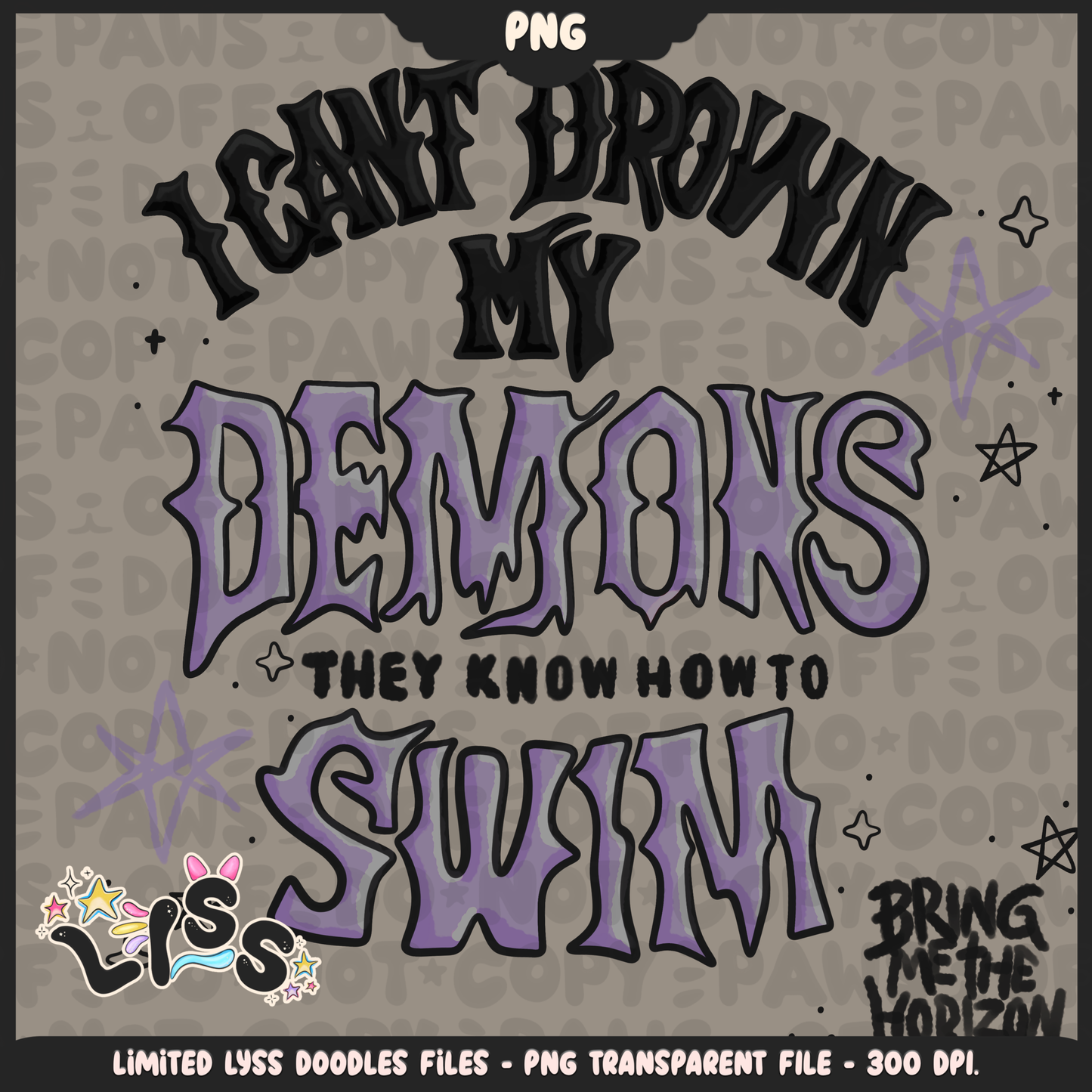 2024 - Lyss Doodles -  PNG Files - SCREAMO COLLAB - 24LD038