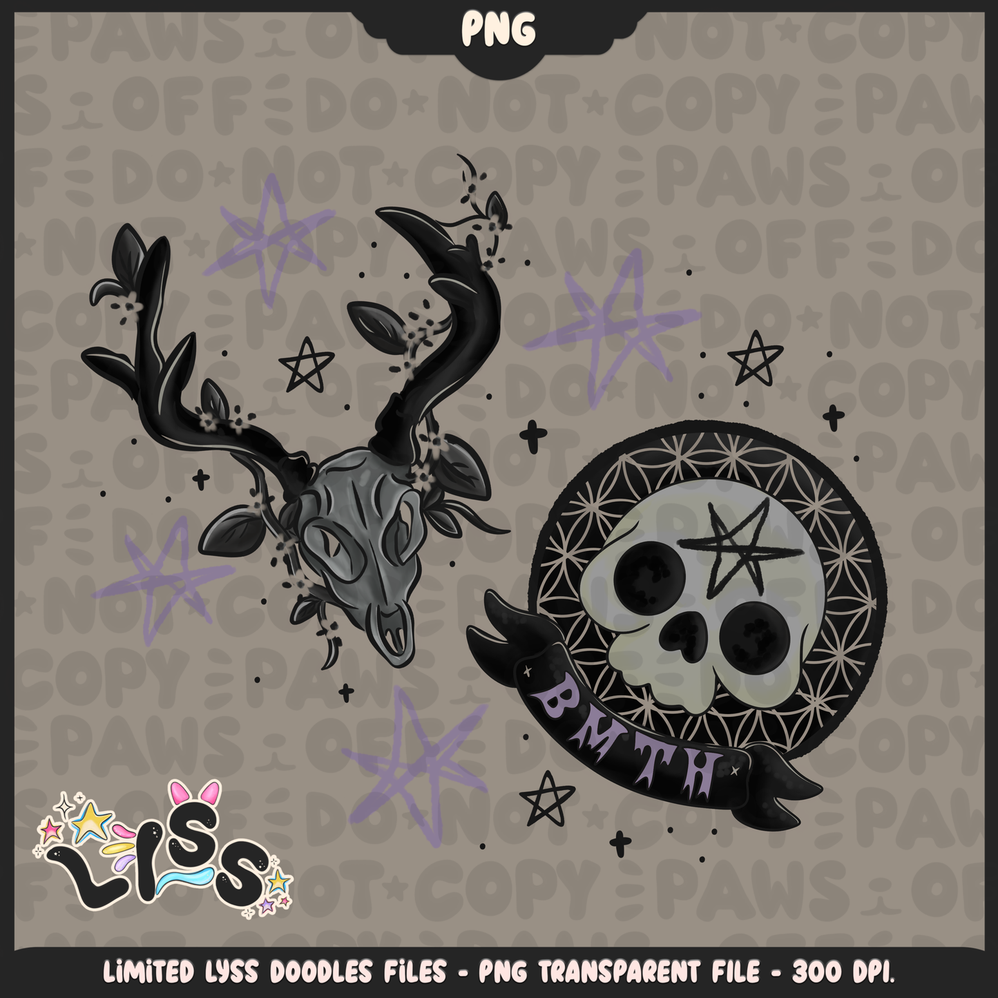 2024 - Lyss Doodles -  PNG Files - SCREAMO COLLAB - 24LD038