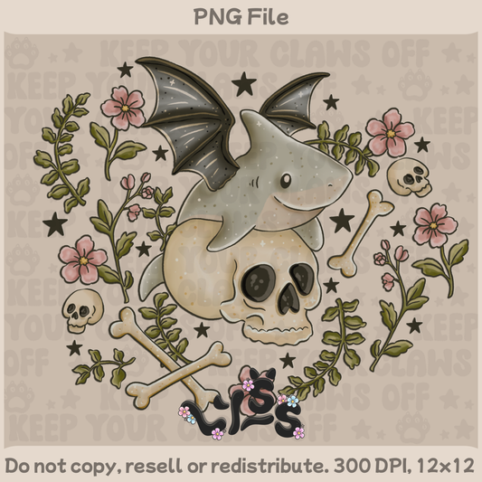 2025 - Lyss Doodles -  PNG Files - Nocturnal Jaws - 25LD060