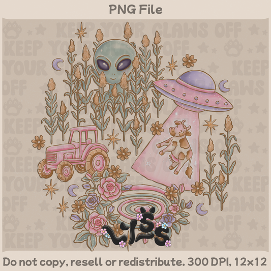 2025 - Lyss Doodles -  PNG Files - Blush & Cornfield - 25LD057