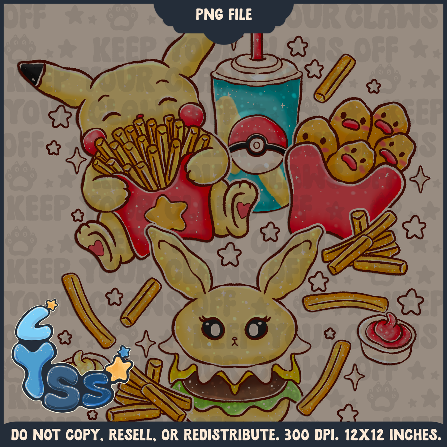 2025 - Lyss Doodles -  PNG Files - Colour Collab - Poke Diner - 25LD005