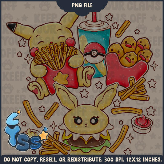 2025 - Lyss Doodles -  PNG Files - Colour Collab - Poke Diner - 25LD005