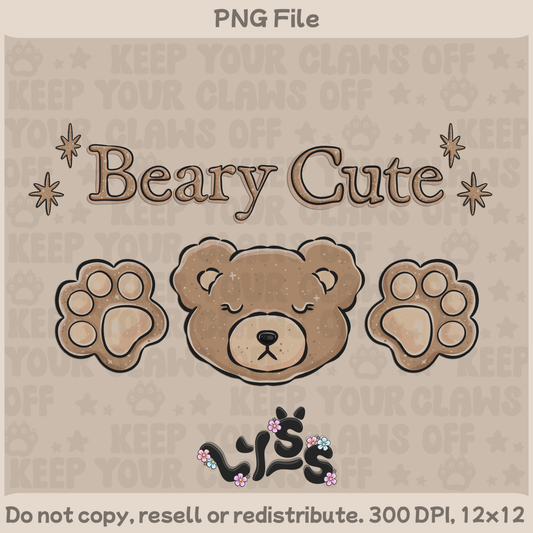 2025 - Lyss Doodles -  PNG Files - Beary Cute - 25LD070