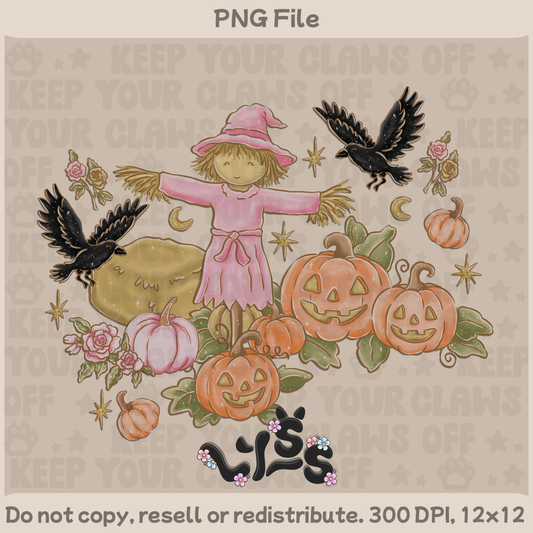 2025 - Lyss Doodles -  PNG Files - Blush & Ravens Garden - 25LD056