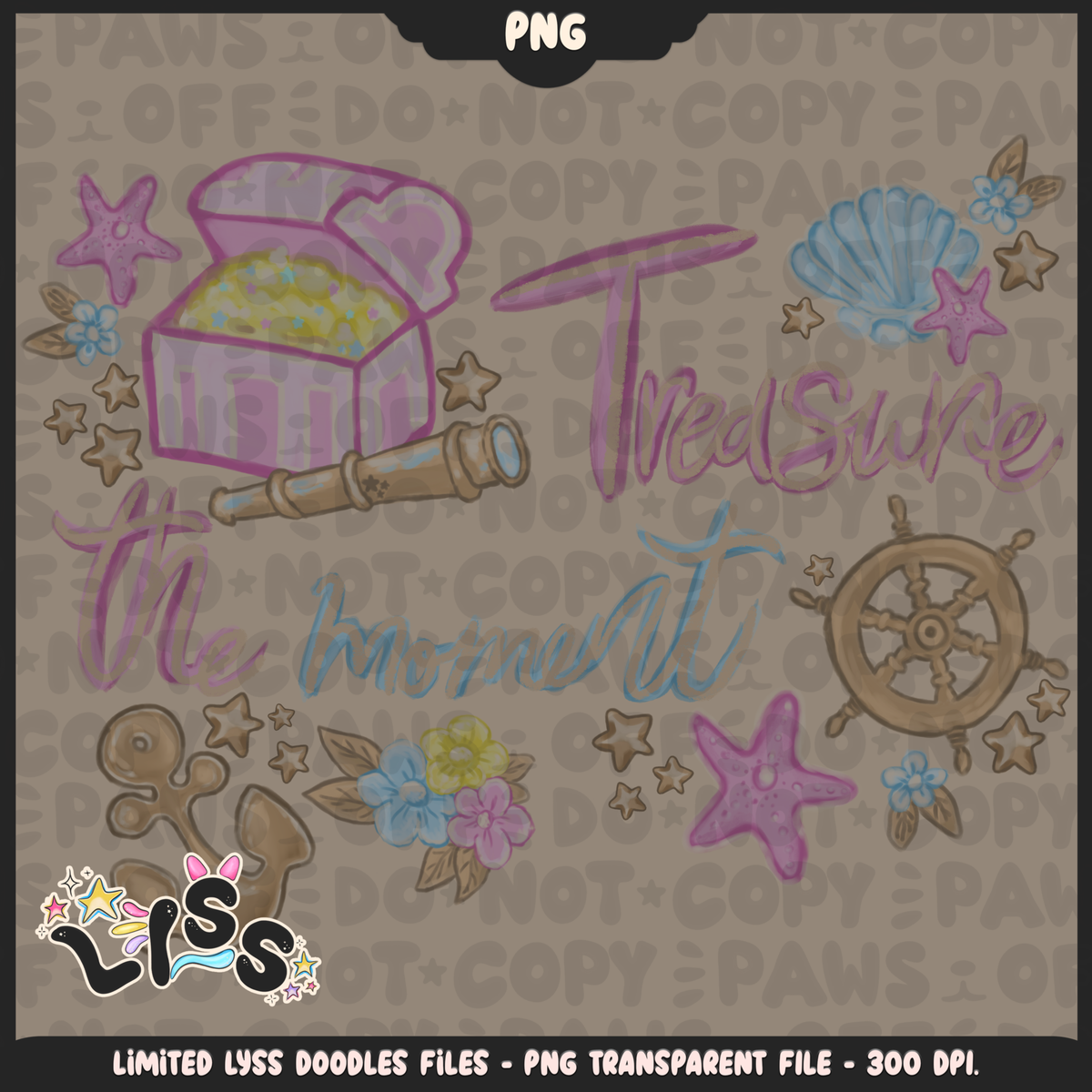 2024 - Lyss Doodles - PNG Files - Floral Ocean