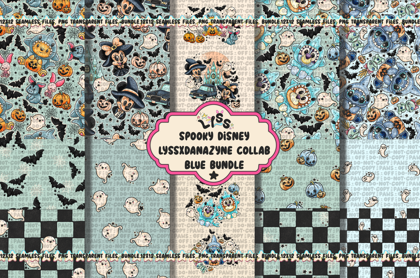 2024 - Lyss Doodles - Seamless - BUNDLES - Spooky Dis Collab - 24LD048