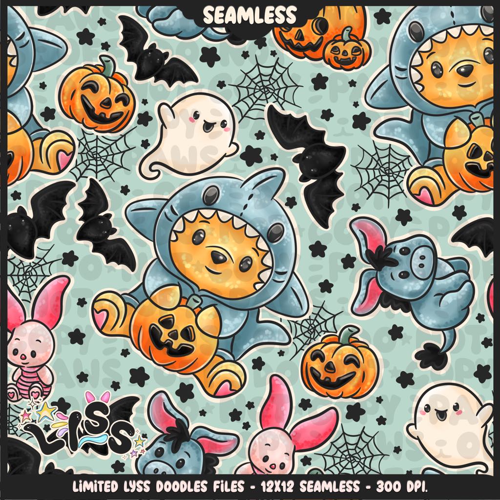 2024 - Lyss Doodles - Seamless - Mains - Spooky Dis Collab - 24LD047