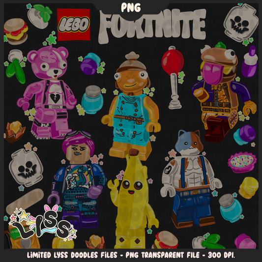 2024 - Lyss Doodles -  PNG Files - Fort Battle - Blocks