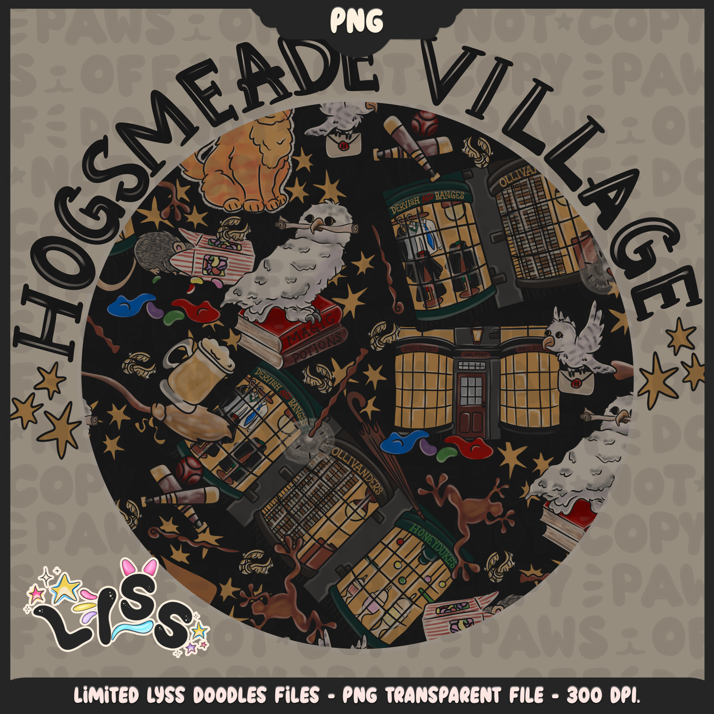 2023 - Lyss Doodles -  PNG - Magical World - Village - 23LD026