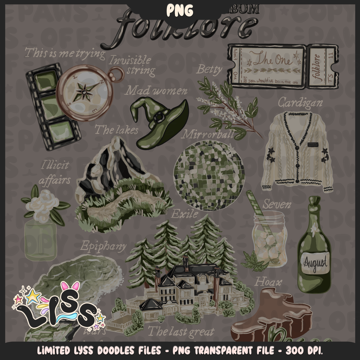 2024 - Lyss Doodles -  PNG Files - Tay Collab - Lore - 24LD019