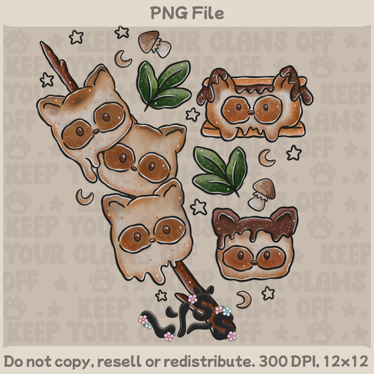2025 - Lyss Doodles -  PNG Files - Smore Bandit - 25LD042