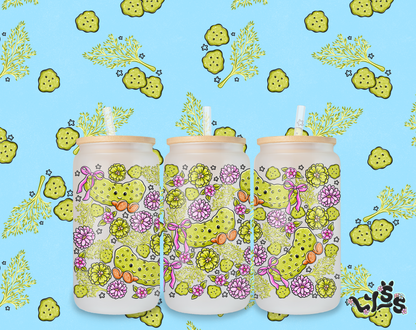 2025 - Lyss Doodles -  Tumbler Wrap Files - Garden Pickles - 25LD041 - 16OZ Tumbler Wrap