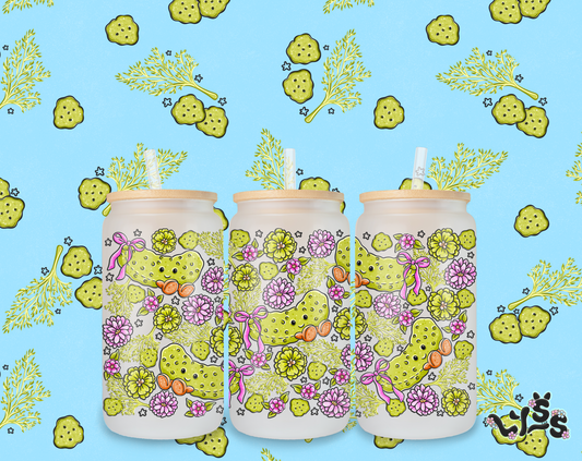2025 - Lyss Doodles -  Tumbler Wrap Files - Garden Pickles - 25LD041 - 16OZ Tumbler Wrap