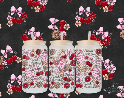 2025 - Lyss Doodles -  Tumbler Wrap Files - Sweet Cherry Scales - 25LD045 - 16OZ Tumbler Wrap