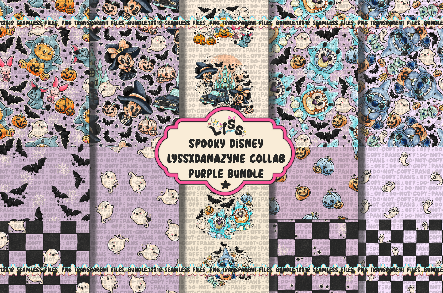2024 - Lyss Doodles - Seamless - BUNDLES - Spooky Dis Collab - 24LD048