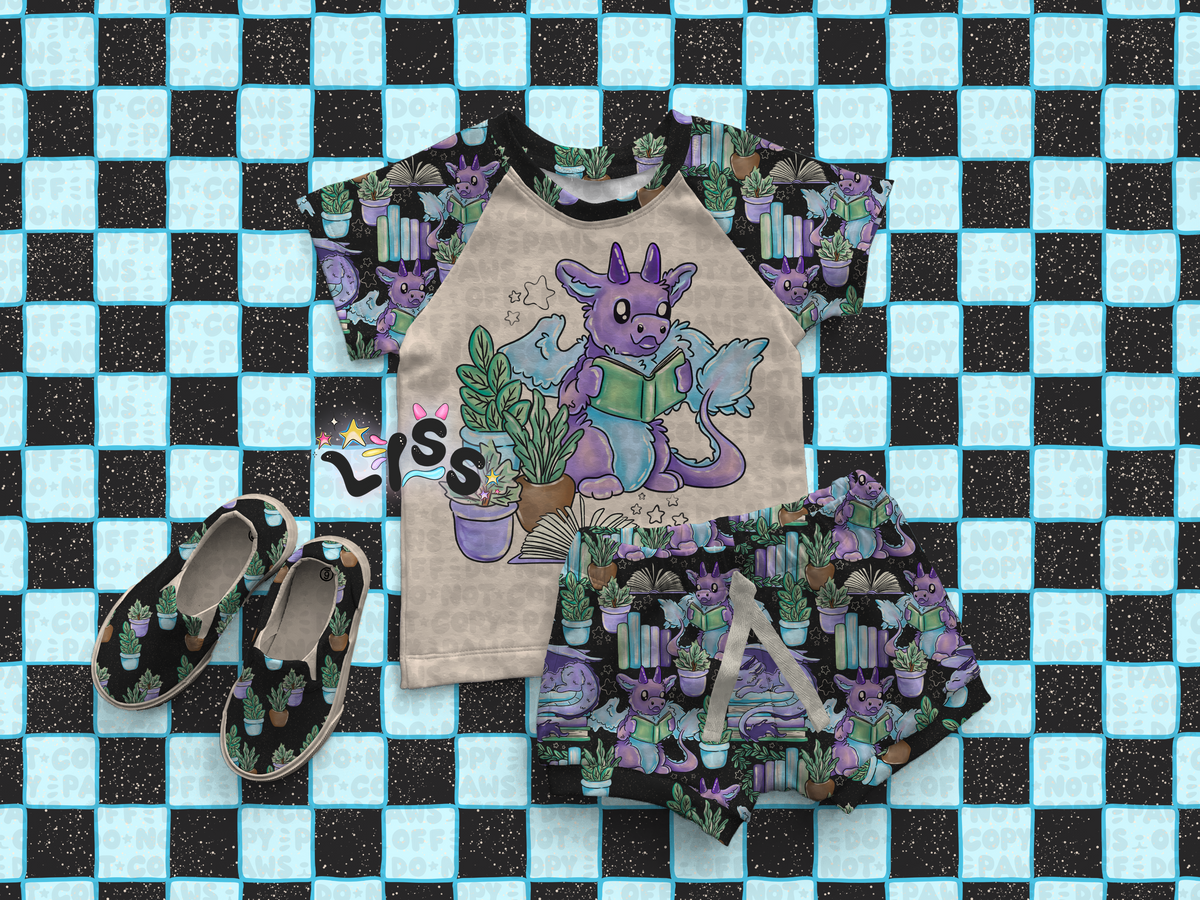 2024 - Lyss Doodles -  PNG Files - Reading Dragons - 24LD018